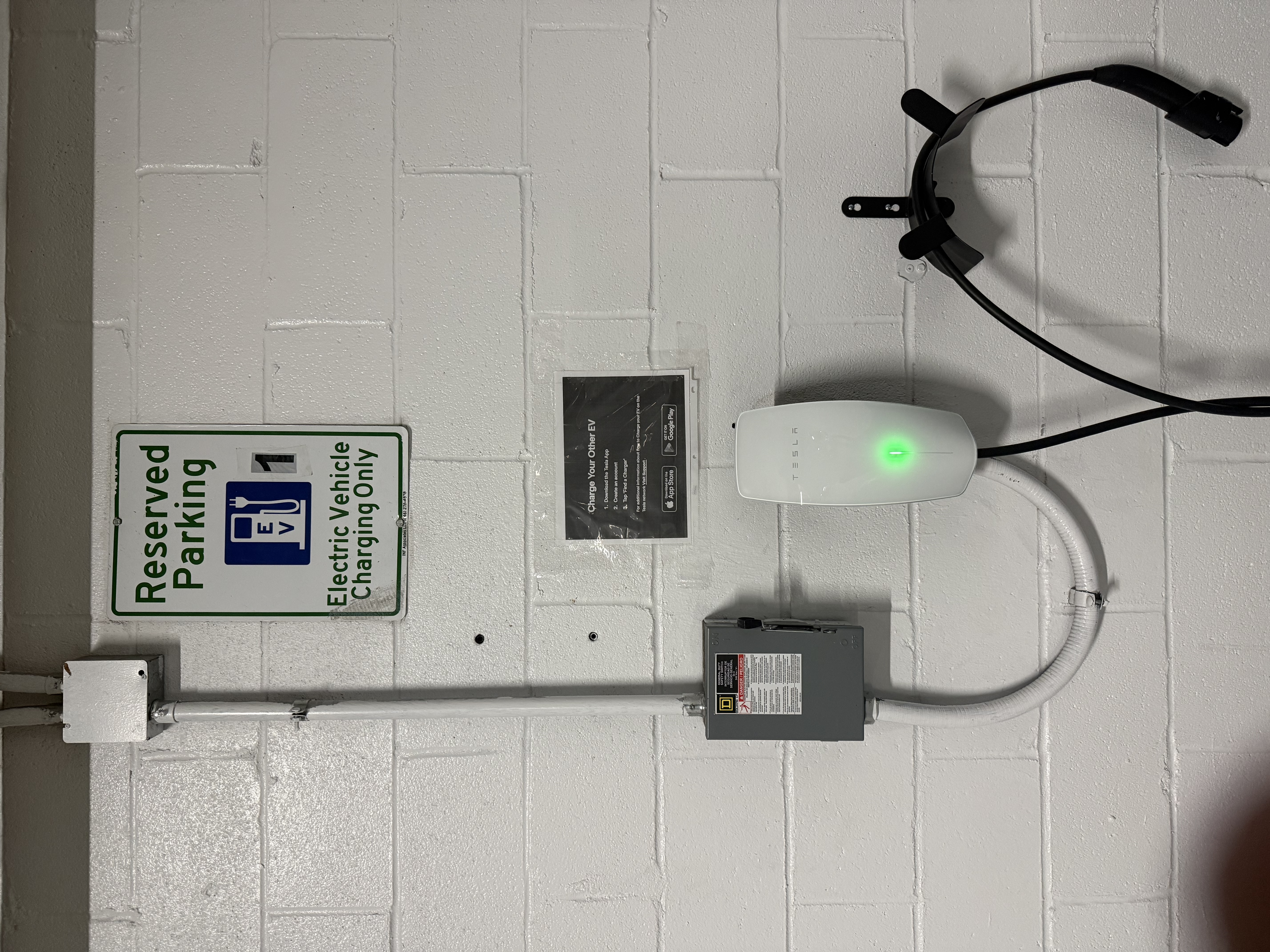 EV charging stations in The Bay Club garage