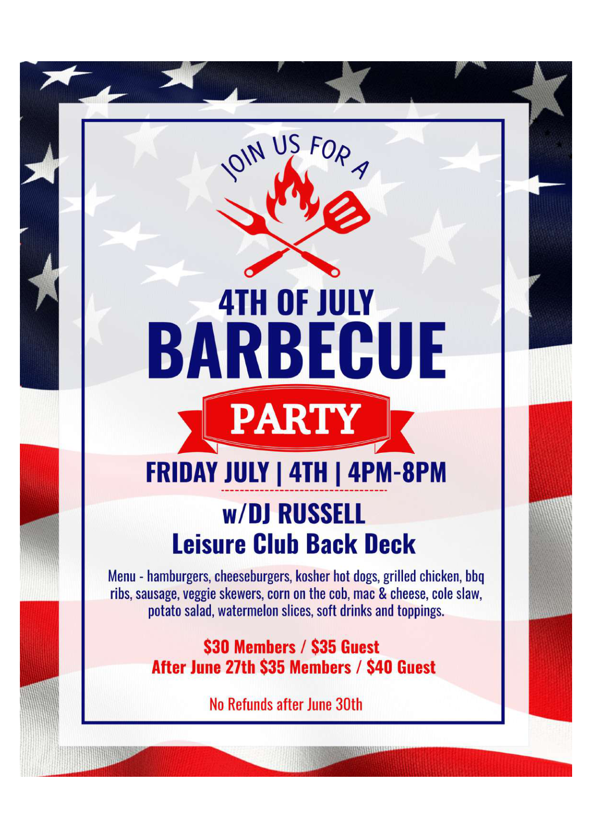 4th of July Barbecue flyer