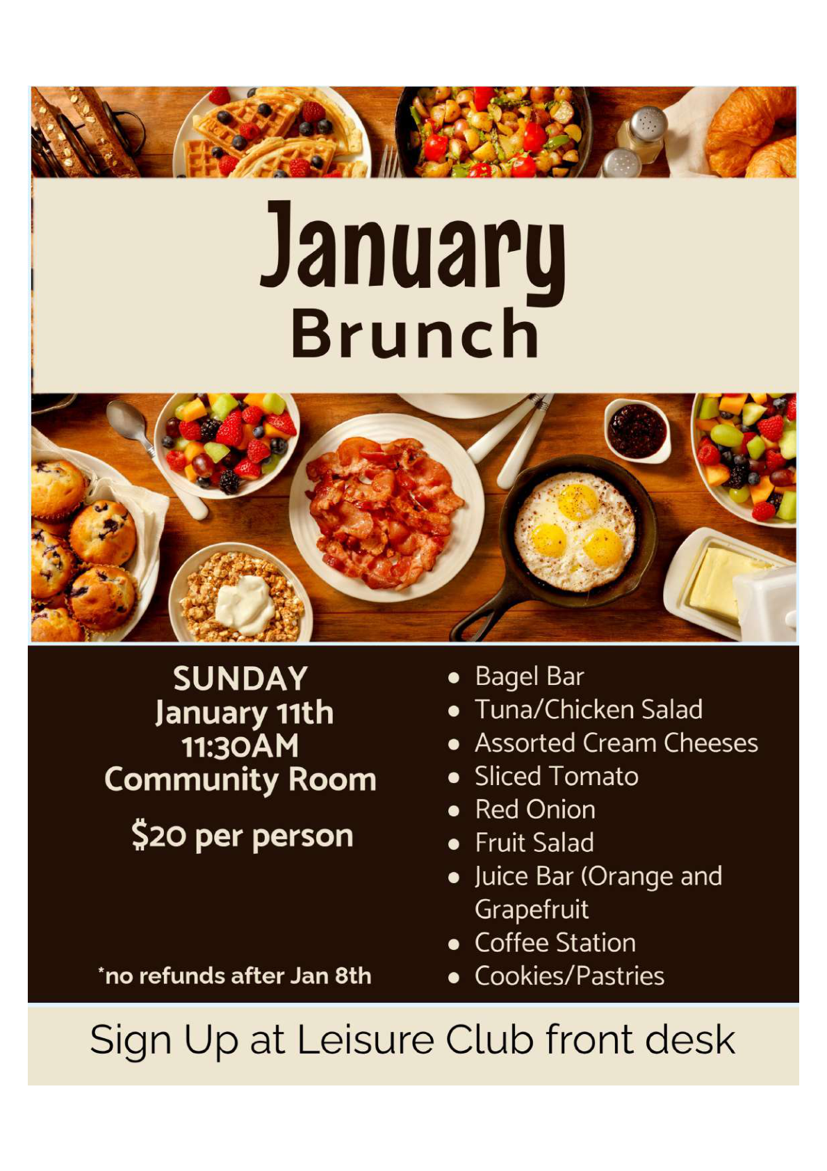January Brunch flyer