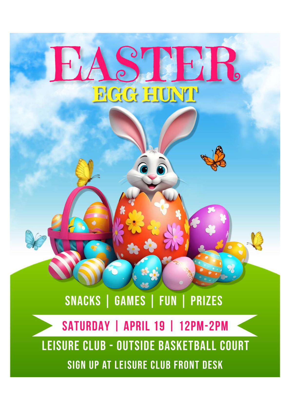 Easter Egg Hunt 2025 flyer