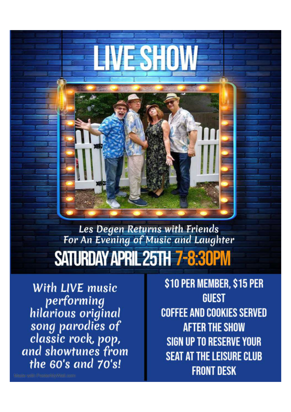 Live Show — Les Degen Returns with Friends flyer